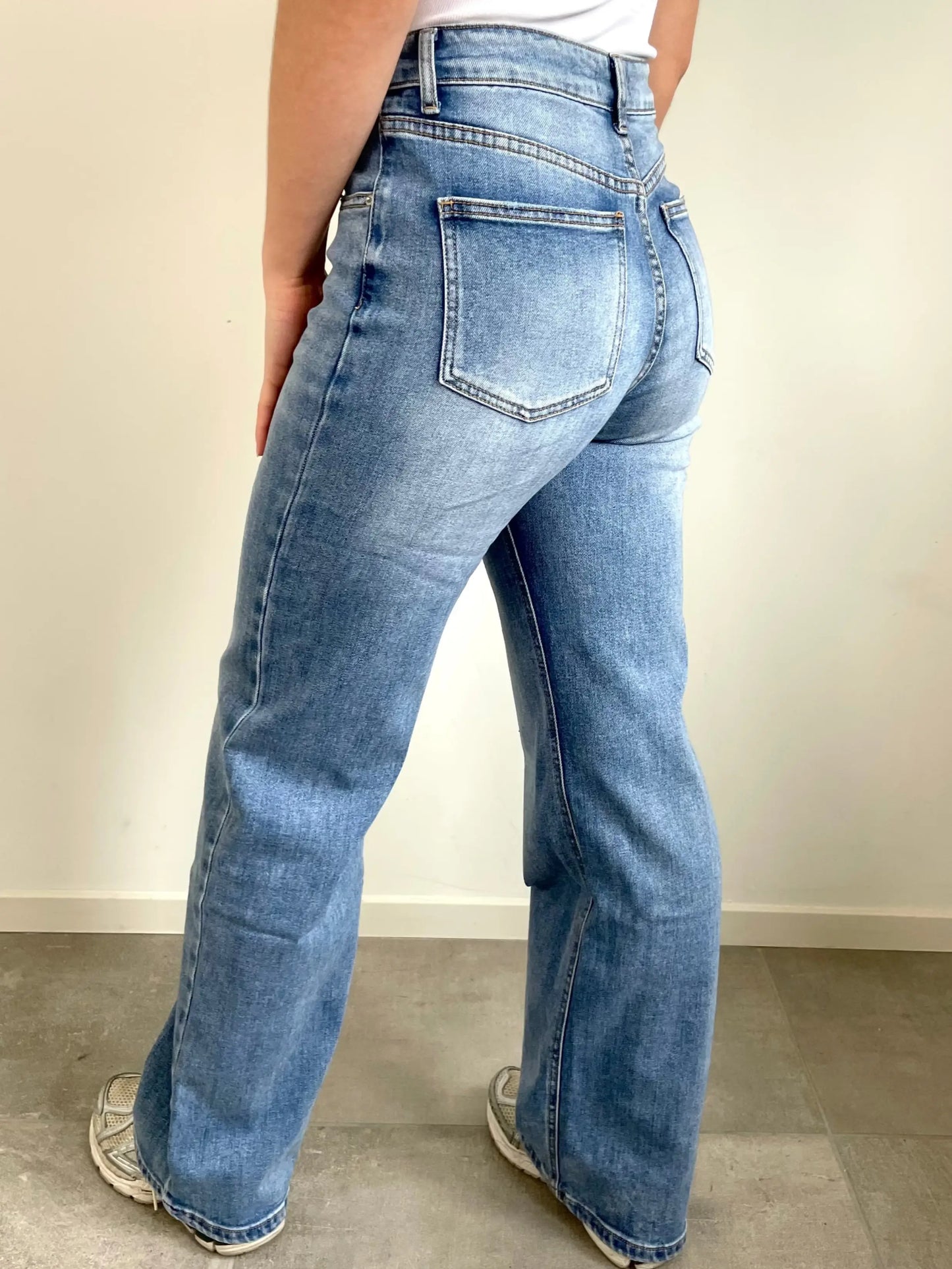 Cross Waist Jeans By Juulz Fashion