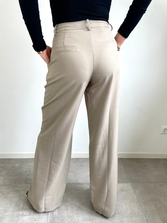 Wide Leg Pantalon Taupe - Tall