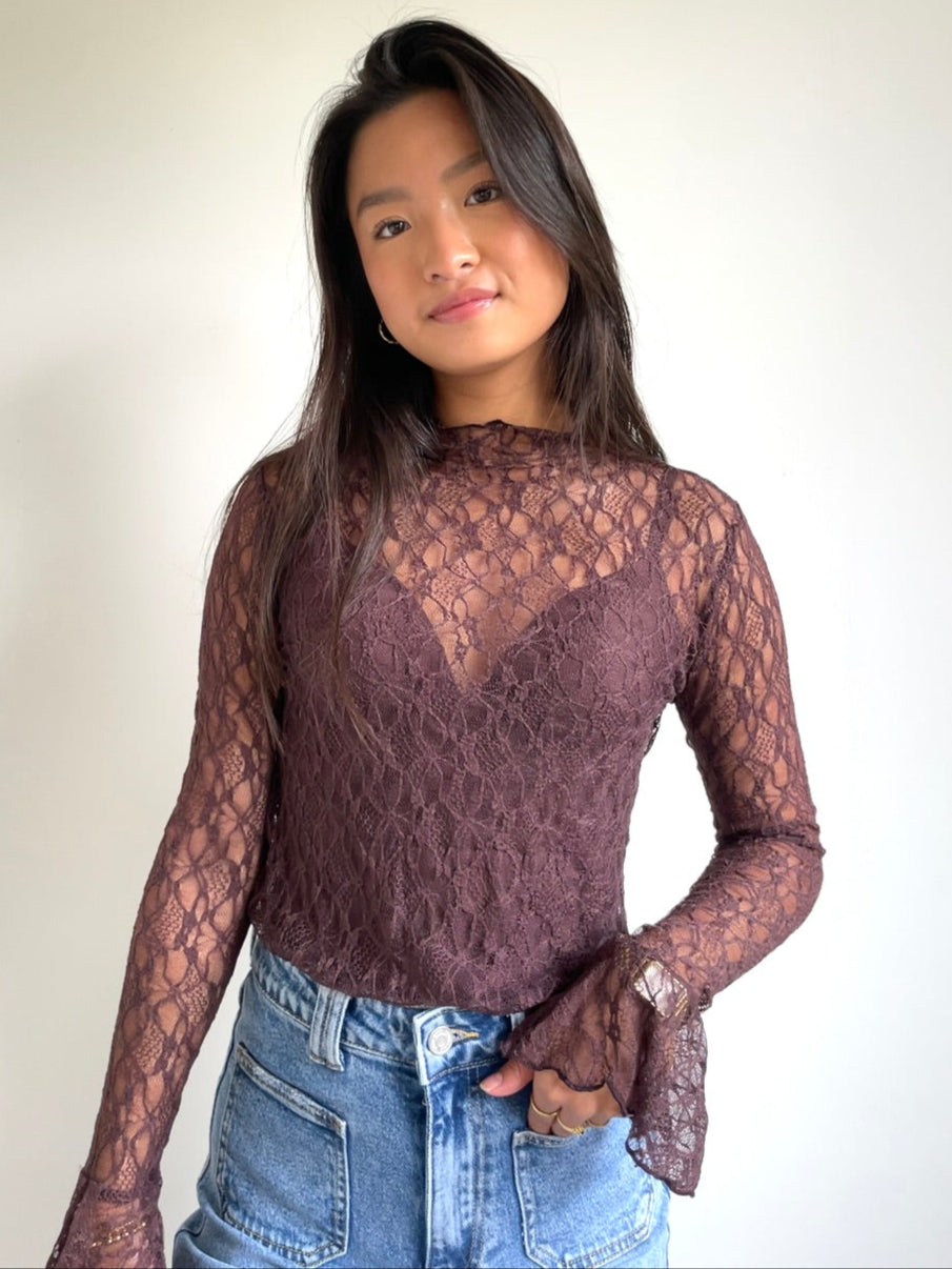 Lace Longsleeve Bordeaux
