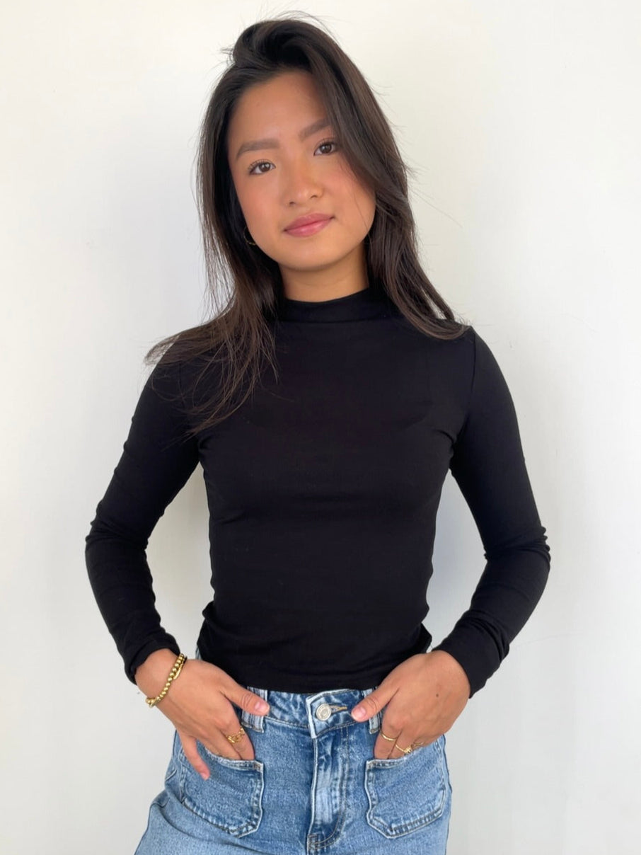 Slim Fit Longsleeve Black