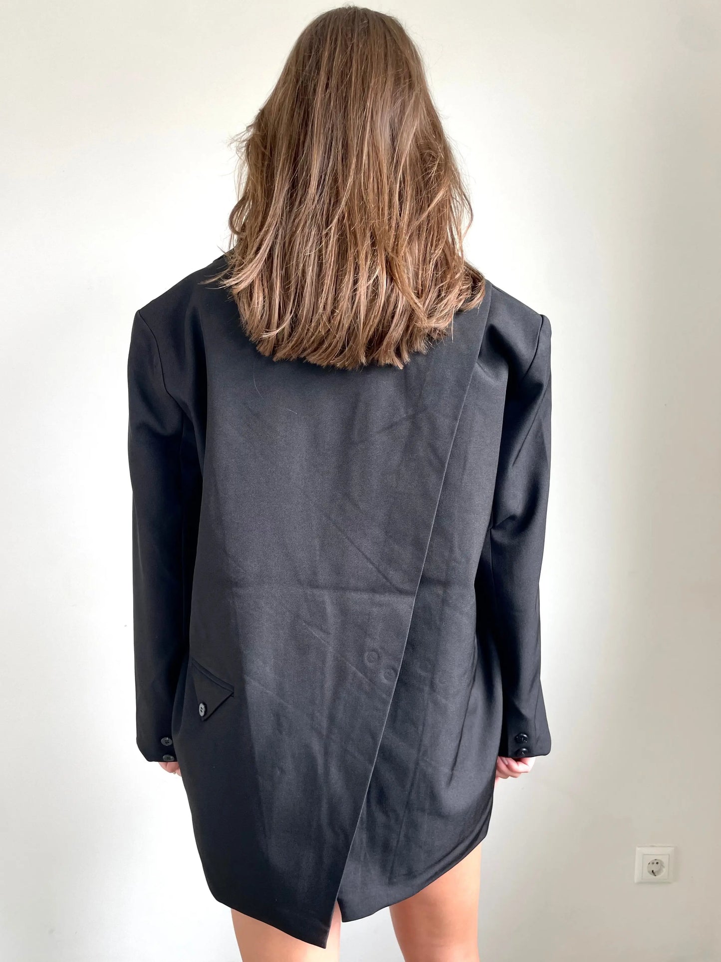 Split Blazer Black By Juulz Fashion