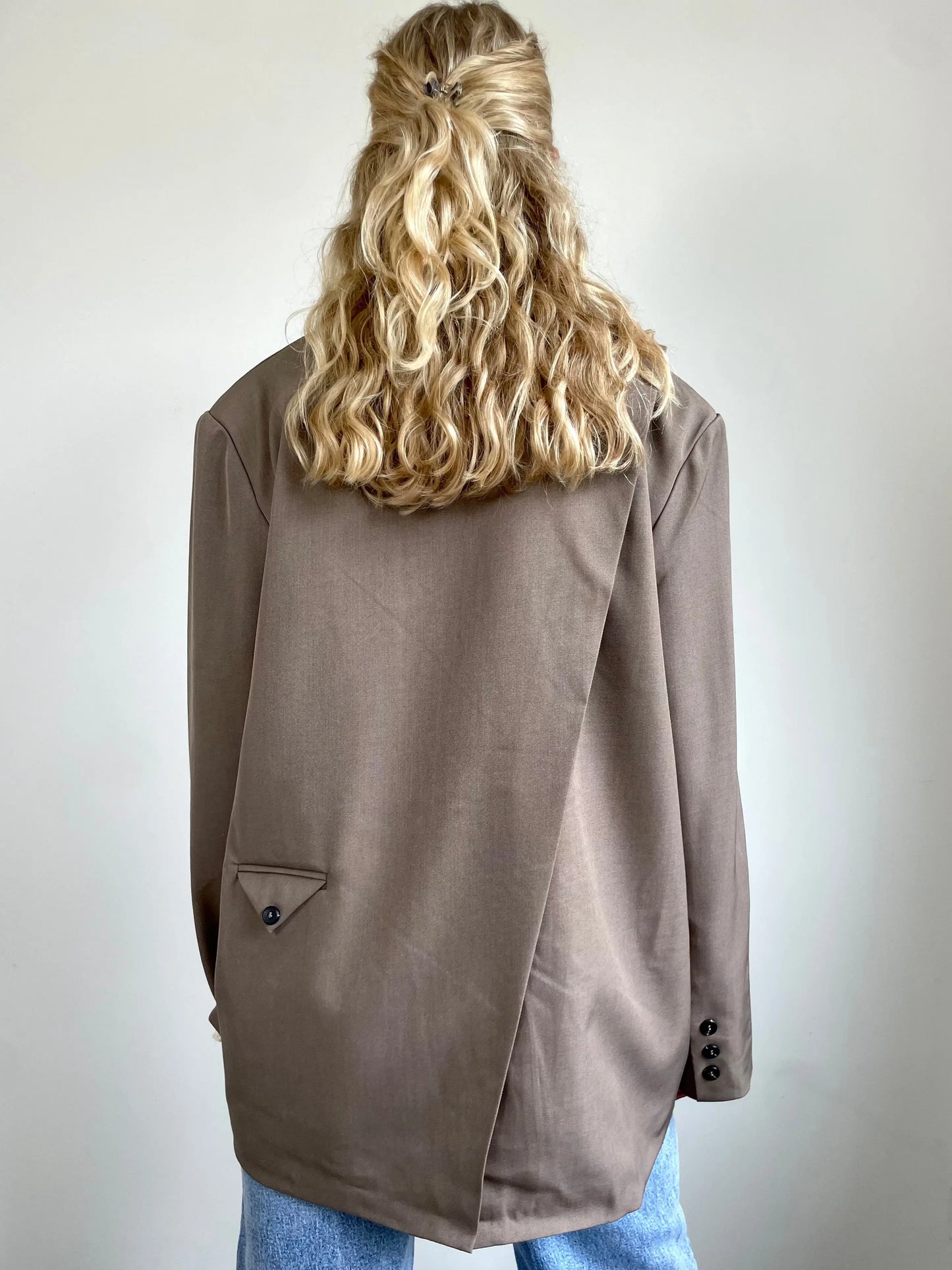 Split Blazer Taupe By Juulz Fashion