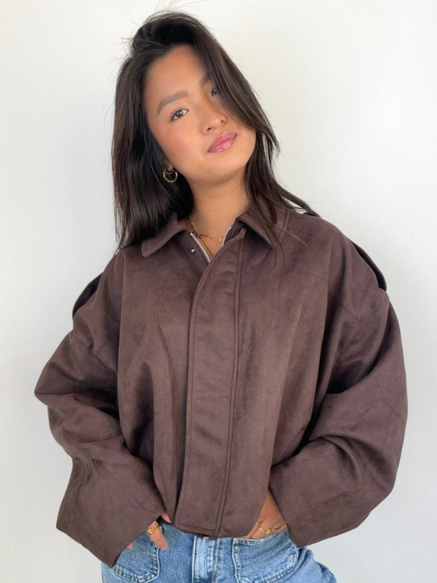 Suede Zip Jacket