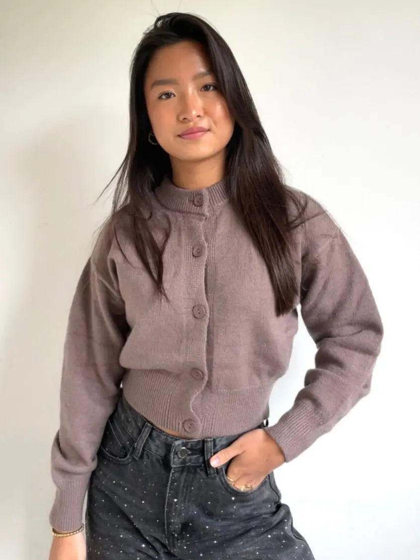 Cozy Cardigan Brown - By Juulz Fashion