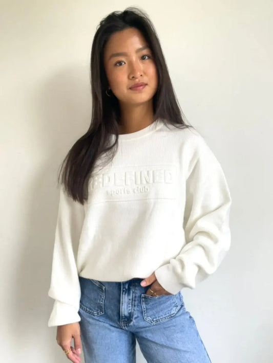 Redefined Ribbed Sweater White - By Juulz Fashion