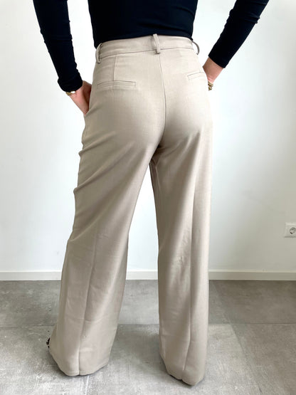 Wide Leg Pantalon Taupe - Tall