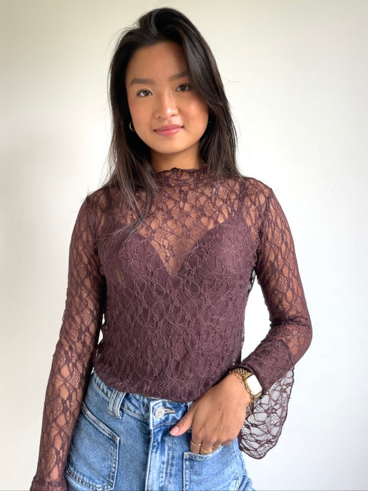 Lace Longsleeve Bordeaux