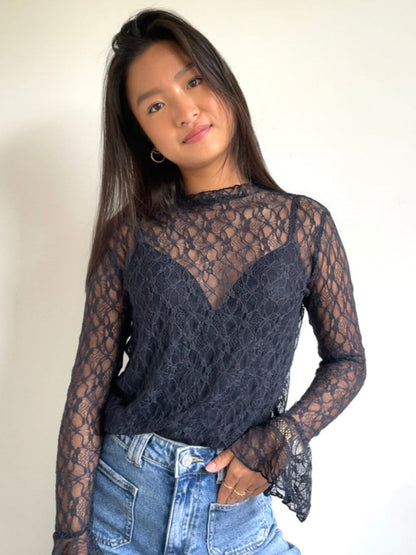 Lace Longsleeve Navy
