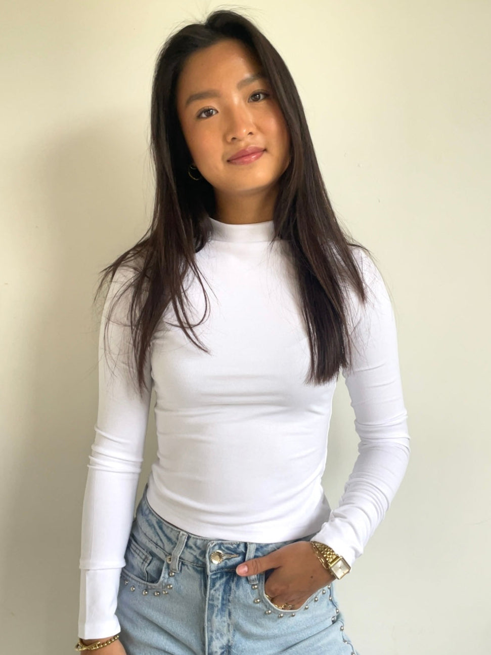 Slim Fit Longsleeve White