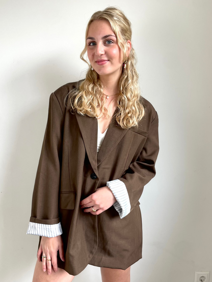 Split Blazer Brown