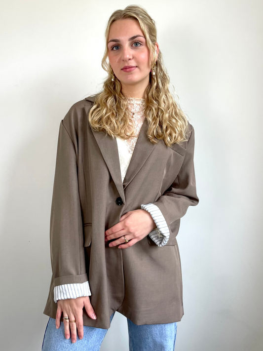 Split Blazer Taupe