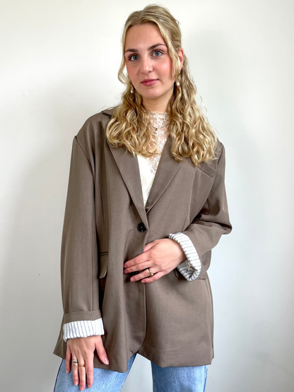Split Blazer Taupe