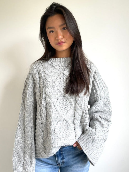 Coco Knit Light Grey - By Juulz Fashion