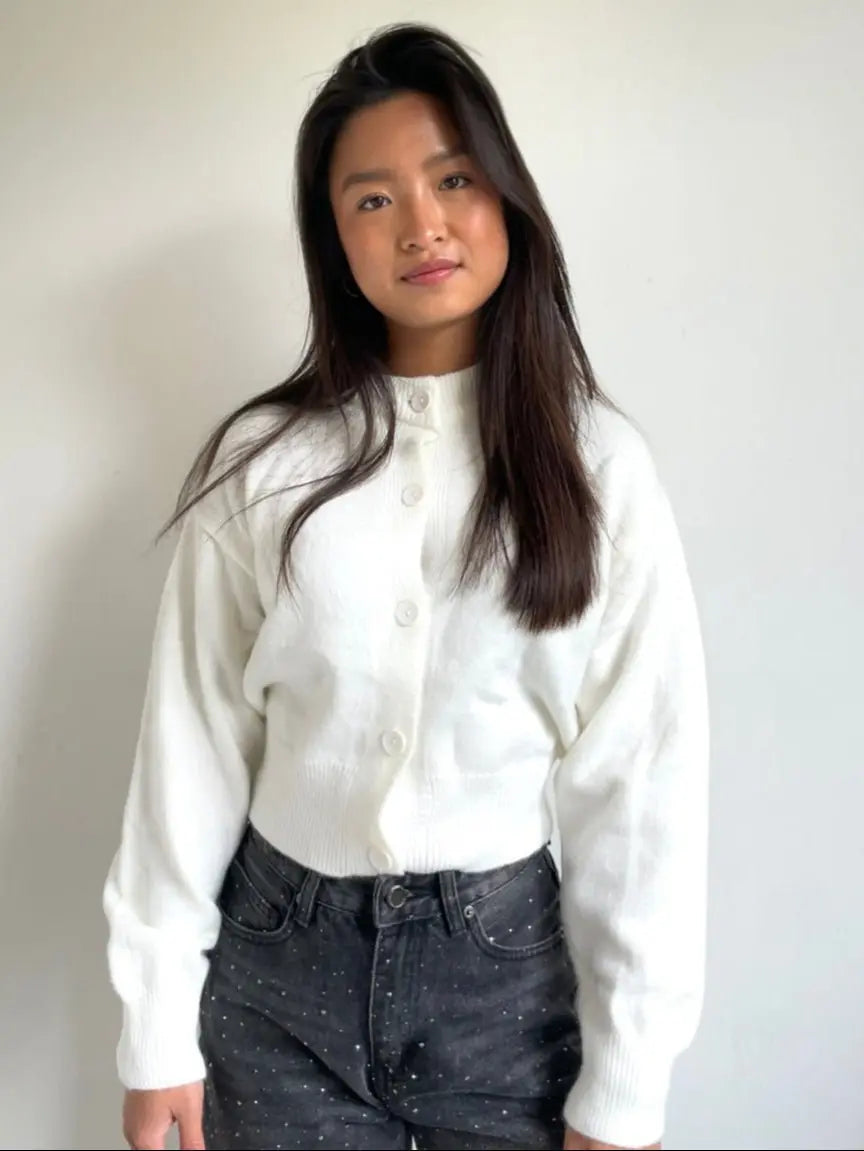 Cozy Cardigan White - By Juulz Fashion