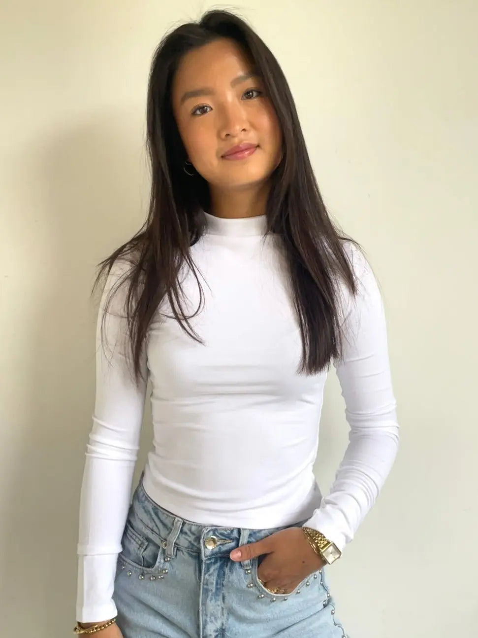 Slim Fit Longsleeve White - By Juulz Fashion